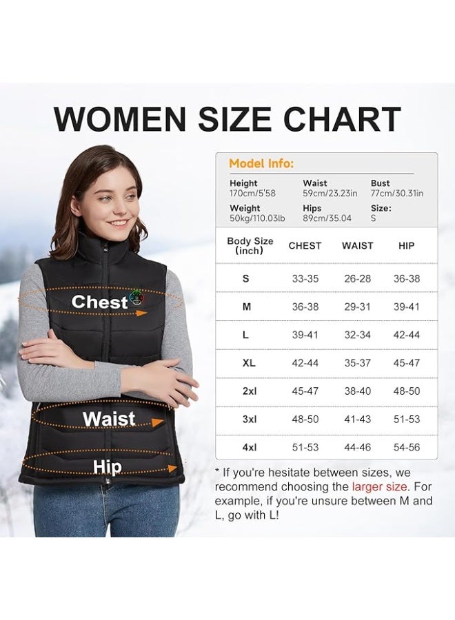 Womens Smart Electric Heated Vest - 5-in-1 Dual Controller Technology - "Lights-Out" Stealth Design - Lightweight Winter Heated Jacket for Outdoor Activities (Battery Not Included) - Image 2